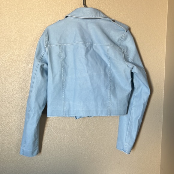 Only faux Leather Biker jacket sz M - Picture 2 of 7